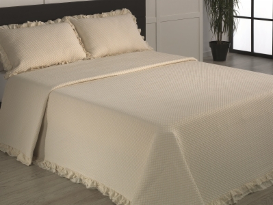 COLCHA CROCHET CON CUADRANTES ALGODÓN LAVADO